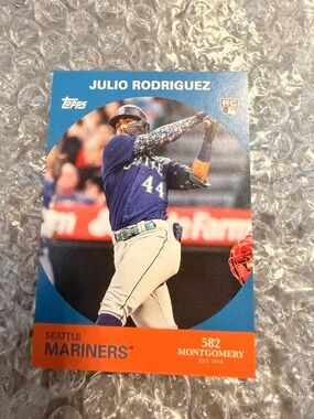 Topps Orange and Navy Vintage-Style Baseball Card Back